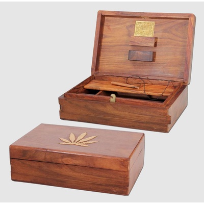 Kavatza Leaf Secret Lock ručně vyrobený dřevěný box