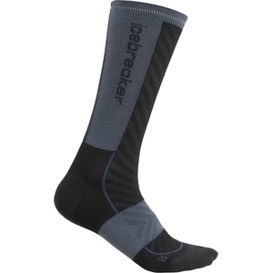 Icebreaker Дамски чорапи за бягане Icebreaker Women's Merino Run+ Ultralight Crew Running socks - Black / Graphite - размер 35-37 (EU) (201-8166-0111)