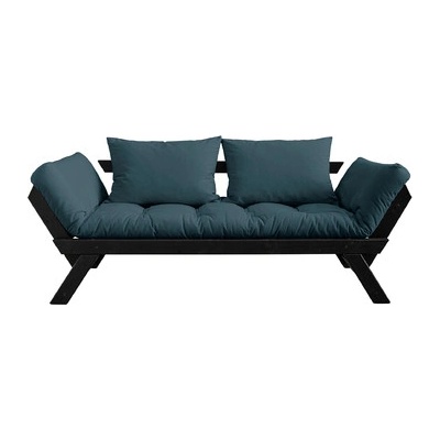 Karup sofa Bebop *180 cm black + futon petrol blue 757