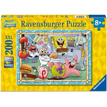Ravensburger Пъзел Ravensburger от 200 XXL части - Спондж Боб Квадратни гащи (12004234)