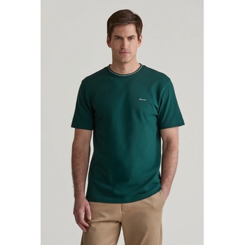 Gant Textured RIB SS t-shirt zelené