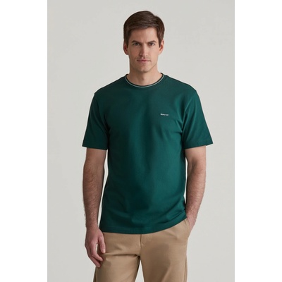 Gant Textured RIB SS t-shirt zelené