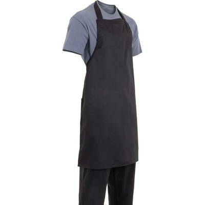 Whites Chefs Clothing náprsní zástěra polybavlna černá