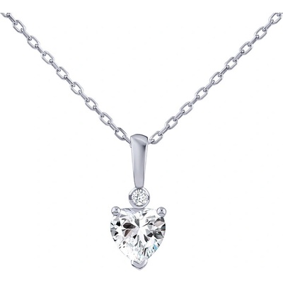 SILVEGO Stříbrný srdce aris s brilliance zirconia PRGPHP0001NW