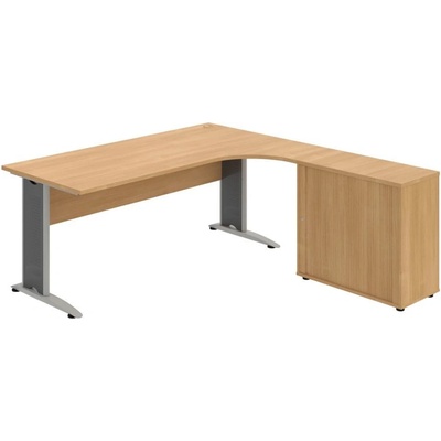 OFFICE PRO s.r.o. HOBIS kancelársky stôl pracovný, zostava ľavá - CE 1800 HR L, dub