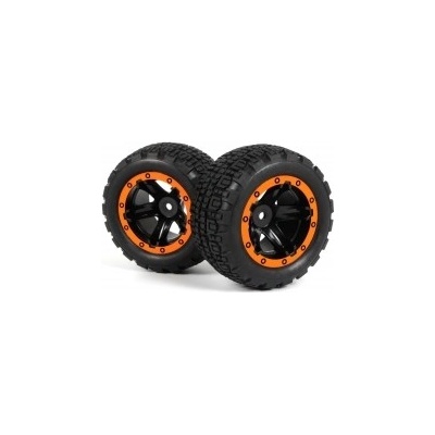 BlackZon 1:16 Slyder MT/ST: Nalepené gumy ST s oranžovými disky 2 ks
