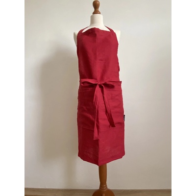 Tom Linen Lněná zástěra Červená