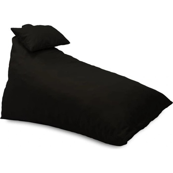 Pufrelax Пуф шезлонг и декортаивна възглавница Kudos, за открито, Черен