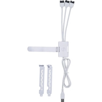 Lian Li USB Хъб LIAN LI PW-U2TPAW, от USB A(м) към 9-pin USB, бял (G89.PW-U2TPAW.00)