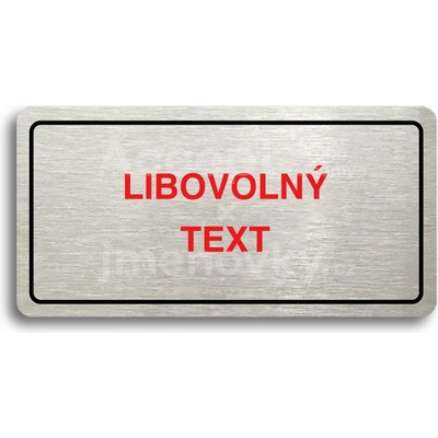 ACCEPT Piktogram LIBOVOLNÝ TEXT - stříbrná tabulka - barevný tisk
