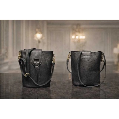 Max Original Leather Dámska kožená kabelka blk 3