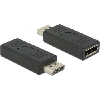 Delock Адаптер Delock, DisplayPort 1.2 мъжко - DisplayPort женско, Черен