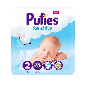 pufies Бебешки памперси Pufies №2 от4 до 8кг -70бр (р-6789-2)