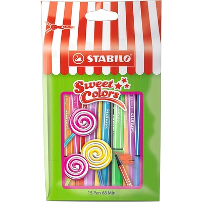 Stabilo Pen 68 Mini Sweet Colors 15 ks balení