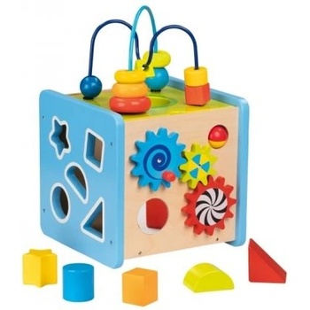 Goki - Дървен активен куб (58735)