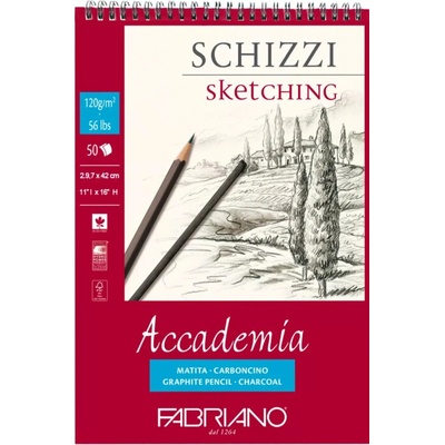 Fabriano Accademia Sketching A4 120g 50l, spirála