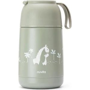 Nuvita Термос със силиконова дръжка 620ml, Sage Green (NUV084475)