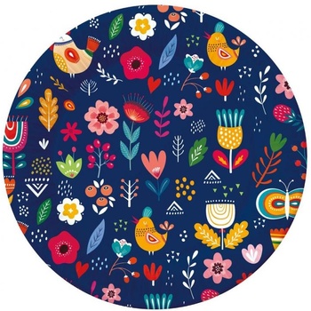 Image 1 of Godan Чинии с фолклорен мотив, тъмносини, 18 см