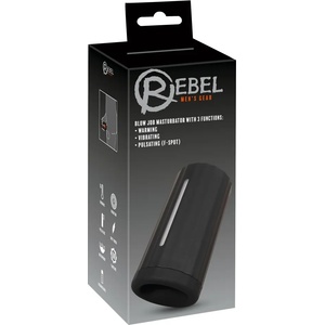 Rebel Blow Job Masturbator with 3 Functions Black