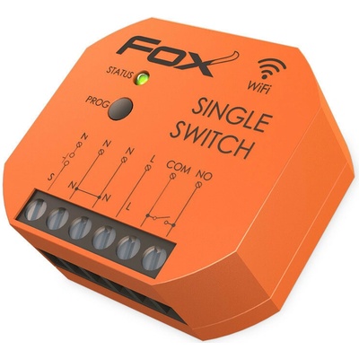 FOX SINGLE SWITCH - Bezdrôtové WiFi relé, 85-265V, 16A, 1x NO