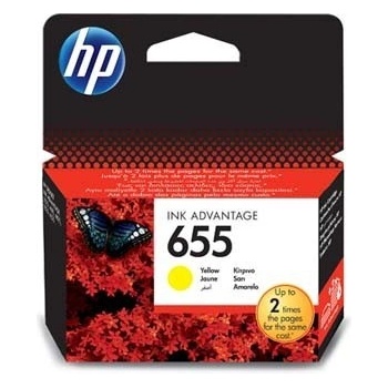 HP 655 CZ112AE жълт (yellow) оригинална касета, след датата на годност (CZ112AE#BHK)