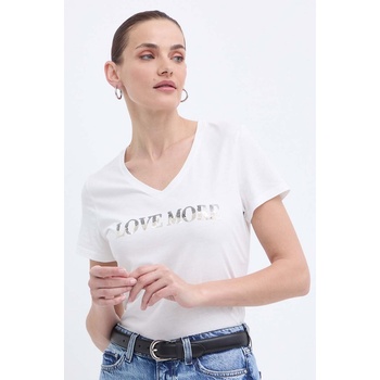 Morgan Тениска Morgan DBLANC в бежово с едно копче изчистен дизайн PL402376 91371SB (DBLANC.OFF.WHITE)