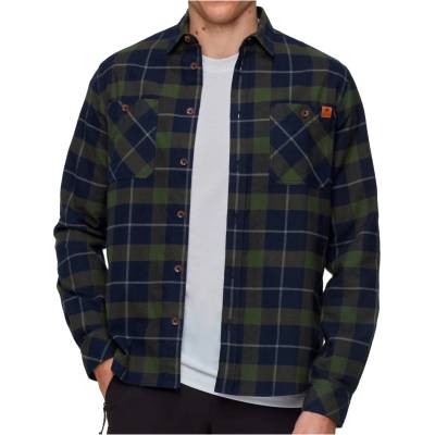MAMMUT Мъжка риза с копчета Mammut Alvra Longsleeve Shirt - Marine / Dark Marsh (033-2874-0411)