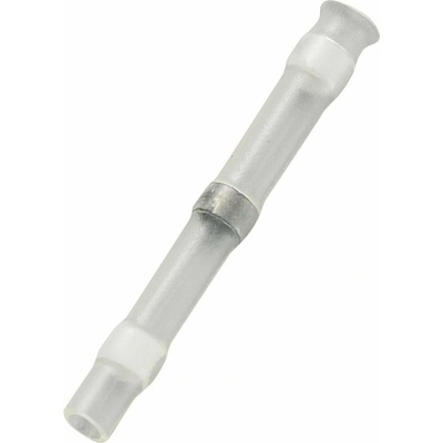 TRU COMPONENTS 736383 krimpovacie spojka so zmršťovacou bužírkou 0.08 mm² 0.202 mm² úplne izolované biela 30 ks