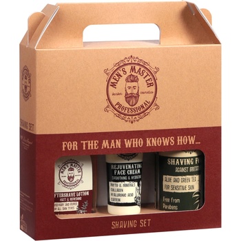 Men's Master Комплект - Крем за лице, Aфтършейв балсам и Пяна за бръснене, 75 + 120 + 200 ml