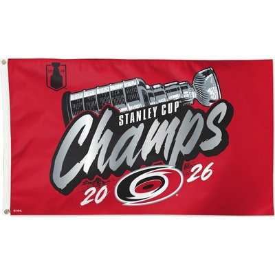 Wincraft Vlajky Carolina Hurricanes NHL 2026 Stanley Cup Champions Locker Room On-Ice Single-Sided Deluxe