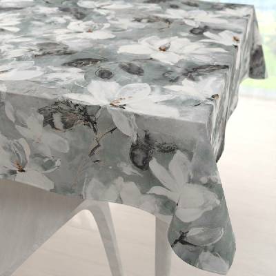 Biante Sametový ubrus Tamara TMR-016 Designové květiny na šedozeleném 80x80 cm
