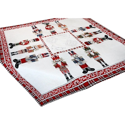 Mondo Vánoční žinylkový ubrus Louskáček Chenille IT035 90x90cm