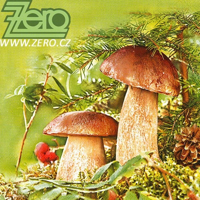 Maki ubrousky 3N 20ks hřiby 33x33cm