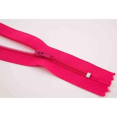 Nedeliteľný jemný plastový špirálový zips (veľkosť číslo 3) rôzne farby - dĺžka 12 cm - 60 cm 16 cm Sýto ružová