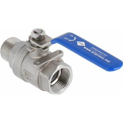 Airpress Guľový ventil 3/4" vnútorný-vonkajší nerezový