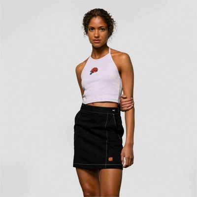 Santa Cruz sukňa Nolan Mini Skirt Black/White Stitch