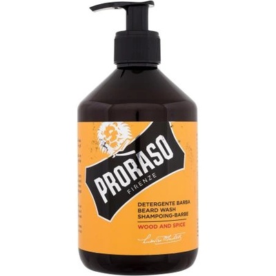 PRORASO Wood & Spice Beard Wash шампоан за брада с дървесно-пикантен аромат 500 ml за мъже