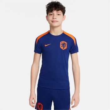 Nike Юношеска фланелка с къс ръкав Nike Netherlands Strike Short Sleeve Top 2024 Juniors - Blue