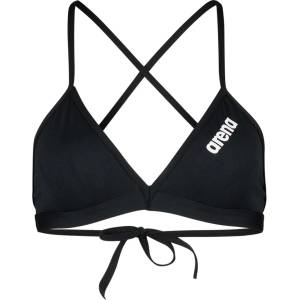 arena Дамско бикини горнище Arena Women's Team Swim Top Tie Back Solid Bikini top - Black / White - размер 42 (EU) (150-4077-0117)