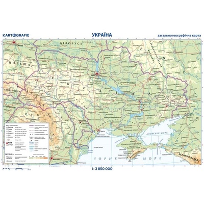 Ukrajina – příruční mapa