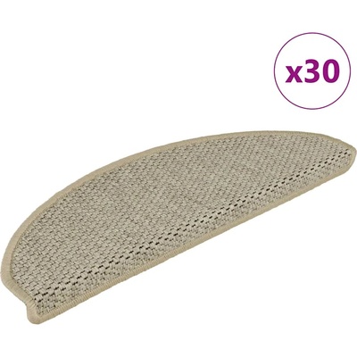 vidaXL Самозалепващи стелки за стълби сизал 30 бр 65x21x4 см (3365875)