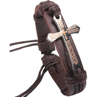 HARAHU Гривна IN-34465 Cross - Кафяв KP34465 (IN-34465)