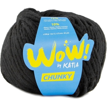 Image 1 of Katia Wow Chunky 53 Black Плетива прежда (WCH 53)