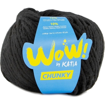 Katia Wow Chunky 53 Black Плетива прежда (WCH 53)