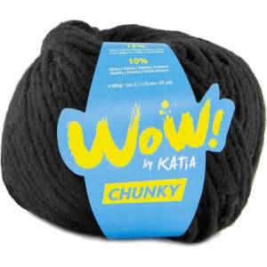 Katia Wow Chunky 53 Black Плетива прежда (WCH 53)