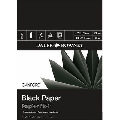 Blok čiernych papierov DalerRowney Canford A3