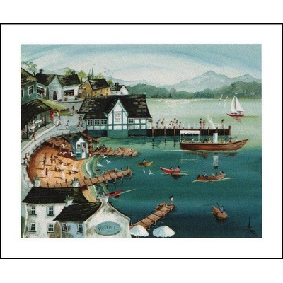 Přístav 1 malba na desce - reprodukce obrazu 1 deska 60x50