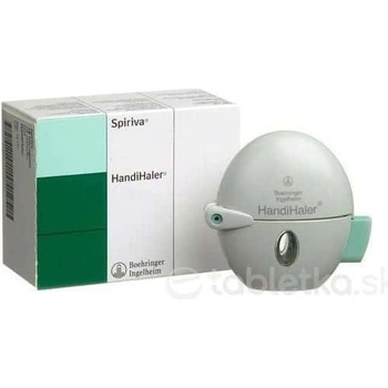 Boehringer Ingelheim HandiHaler inhalátor inhalačná aplikácia kapsúl lieku Spiriva 1 ks