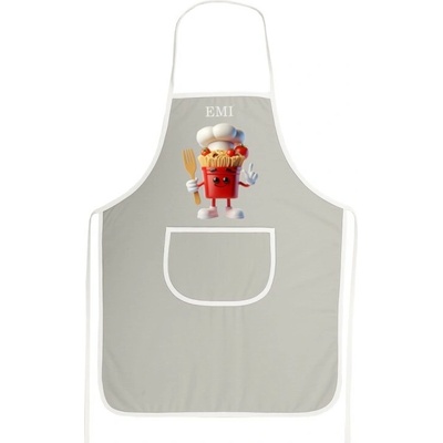 EMI Kuchynská zástera Pasta sivá