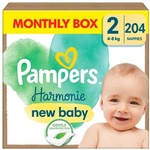 Pampers Harmonie месечен пакет пелени 4-8 кг Mini 2 (204 бр. ) (81754105)